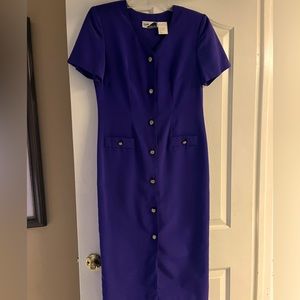 Purple dress  size 10 One button missing at bottom